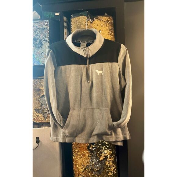 VS Pink LE logo quarter zip sweatshirt - Picture 1 of 6
